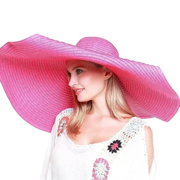 Vibrant Blue Wide-Brim Hat